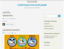 Tablet Screenshot of corporacionexplorer.com